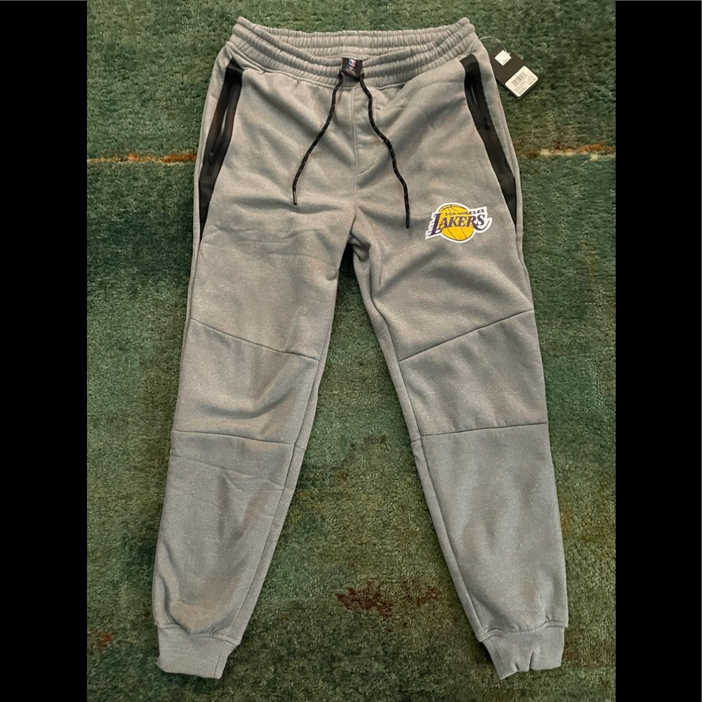 BRAND NEW MENS OFFICIAL NBA LOS ANGELES LAKERS SWEATPANTS FOR SALE SIZE MEDIUM!